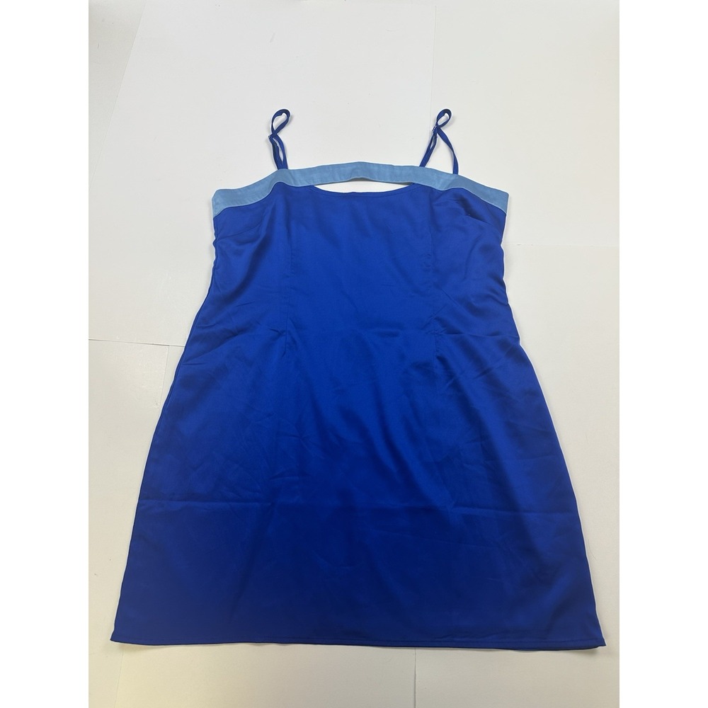 Peppermayo Bodycon Mini Dress Blue Size 12 Neck Cut Out